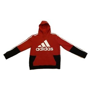 Red & Black Adidas Sweater For Unisex “LARGE”            NEVER USED!!!